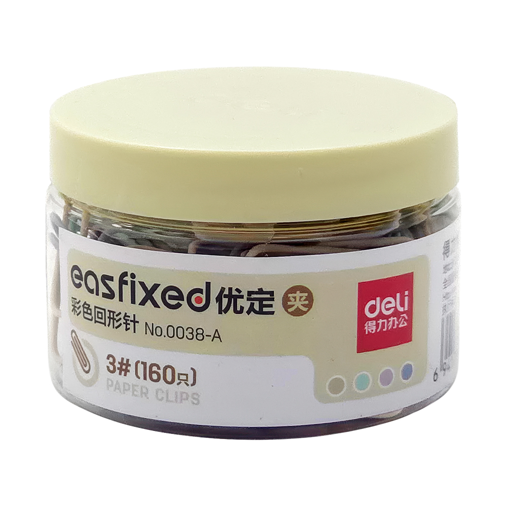 0038-A 칼라 페이퍼 클립 160입