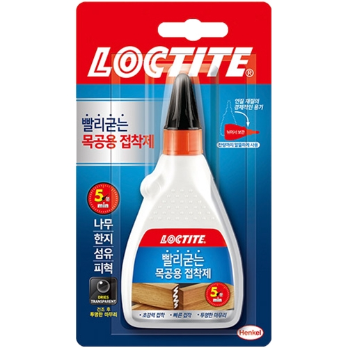 록타이트 빨리 굳는 수성 목공용 접착제 120g