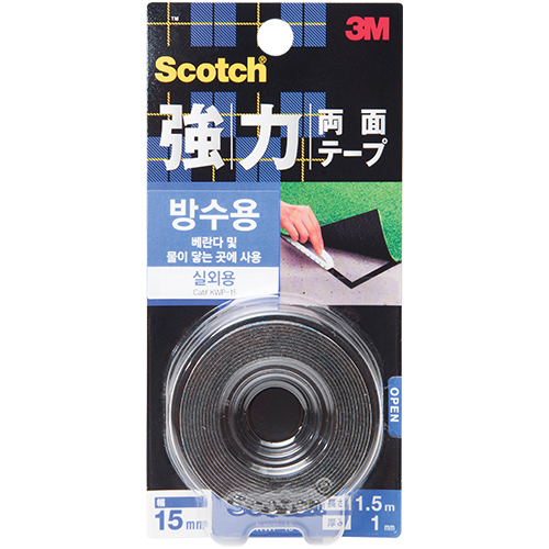 KWP15 스카치 초강력 폼 양면테이프 15mm X 1.5m (방수용)