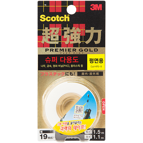 KPS19 스카치 초강력 폼 양면테이프 19mm X 1.5m (평면용)