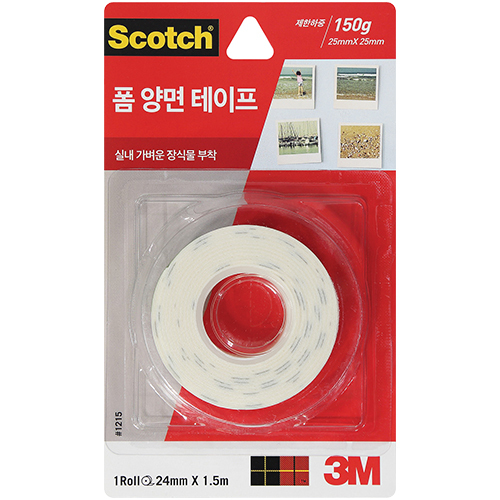 1215 스카치 보급형 폼 양면테이프 24mm X 1.5m