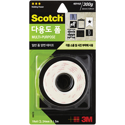 GN215 스카치 다용도 폼 양면테이프 24mm X 1.5m