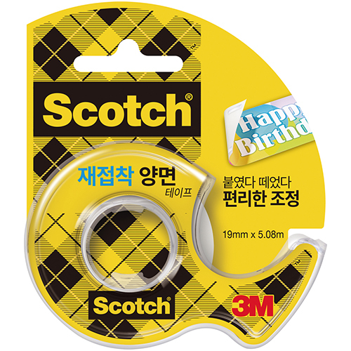 238 스카치 재접착 양면 테이프 19mm X 5.08m