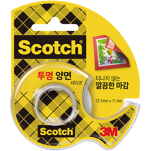 [단종] 137D 스카치 투명 양면 테이프 12mm X 11.4m