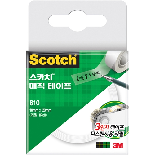 810R 스카치 매직테이프 3인치 코어 18mm X 20m