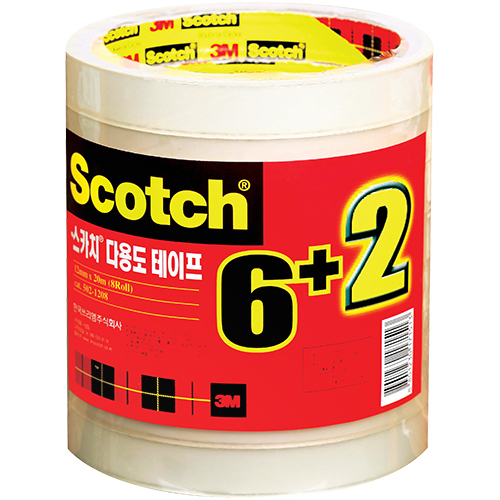 502-8 스카치 다용도 테이프 3인치 코어 6+2 (12mm X 20m/8롤)