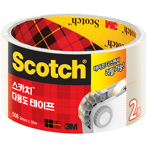 508 스카치 다용도 테이프 3인치 코어 (24mm X 20m/2롤)