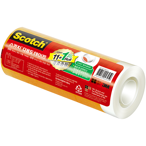 550 스카치 다용도 테이프 리필 11+ 매직 1 무료증정 (12mm X 30m/매직테이프 : 12mm X 25m)