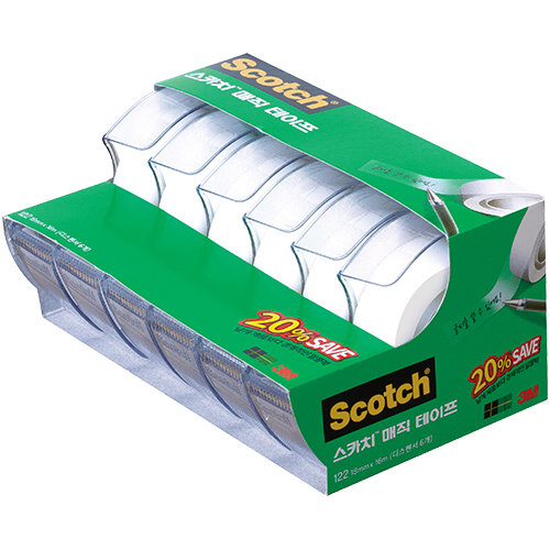 122A-6 스카치 매직테이프 세이빙팩 (18mm X 16m)