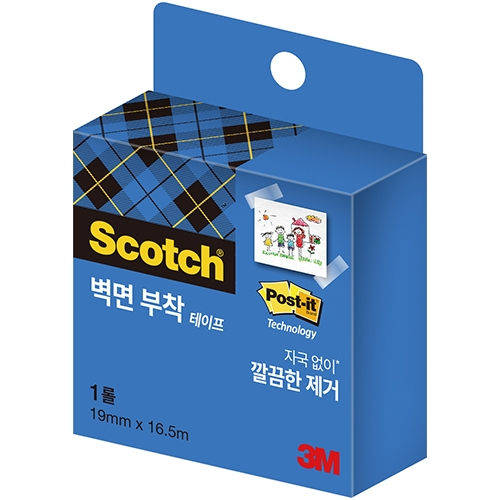 183R 스카치 벽면부착용 테이프 리필 19mm X 16.5m