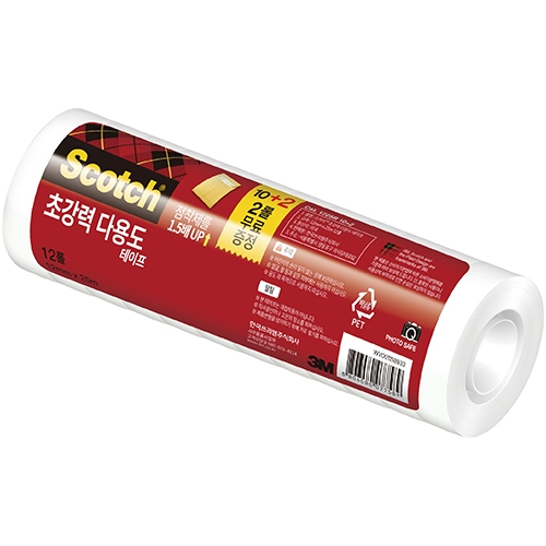 스카치 초강력 다용도 테이프 리필 10+2 무료증정 (12mm X 25m)
