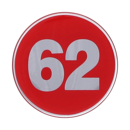 1492 에폭시번호판 빨강 (62mm)