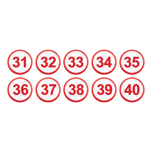 1323 아이넘버 빨강 31~40번 (35mm)