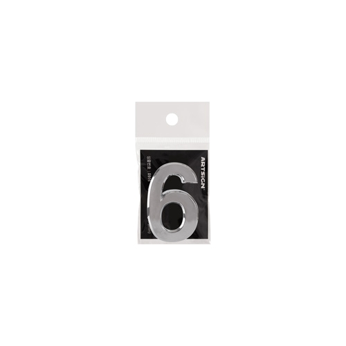 0906 이니셜 숫자 6 은색 (50mm)