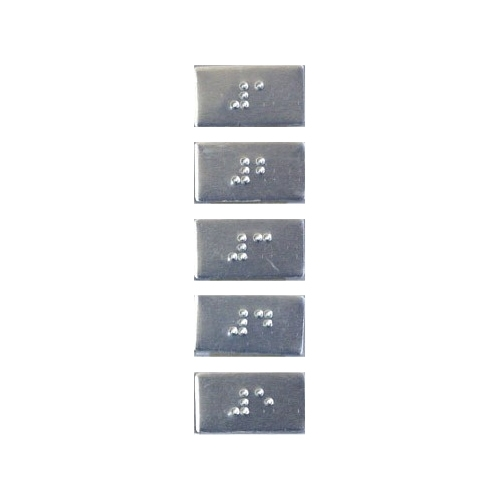 0484 1~5 점자 [알루미늄] (27mm X 15mm)