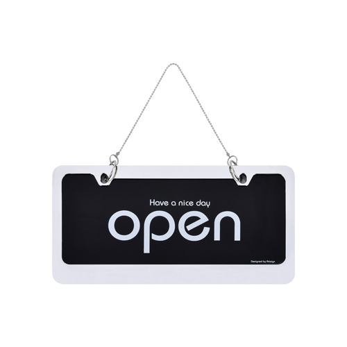 7802 OPEN/CLOSED 검정 [스텐] (310mm X 160mm)