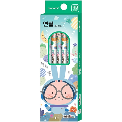 모니주 연필 (HB/5자루) 남아용