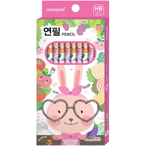[1+1상품] 모니주 연필 (HB/10자루) 여아용