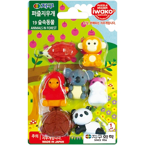퍼즐지우개 19 (숲속동물)