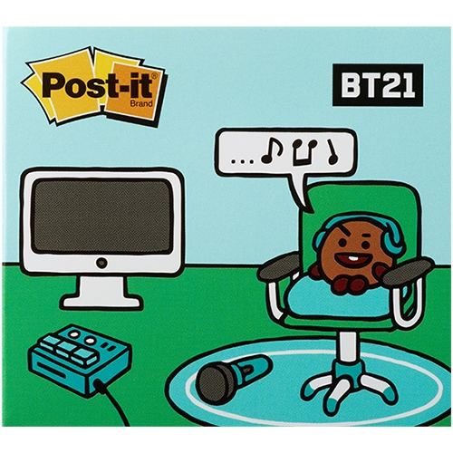 [단종] BT21_SH 포스트잇 강한점착용 커버노트 654+656+613 (슈키)
