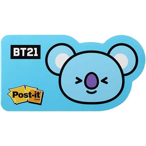 [단종] BT21_KO 포스트잇 강한점착용 모양노트 (코야)
