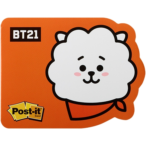 [단종] BT21_RJ 포스트잇 강한점착용 모양노트 (알제이)