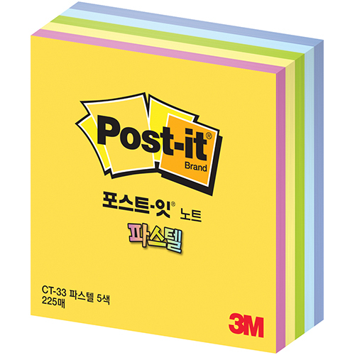 포스트잇 큐브 노트 CT-33 (파스텔)