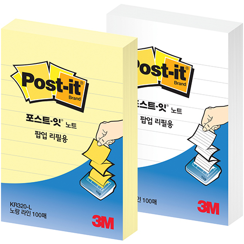 포스트잇 팝업 리필용 노트 KR320-L (라인)