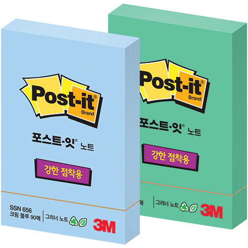 포스트잇 강한점착용 그리너 노트 SSN 656 RC