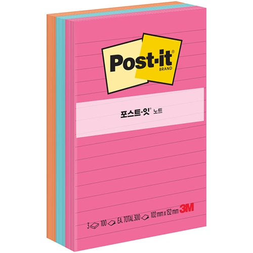 포스트잇 노트 660-3AN (팝티미스틱/라인)