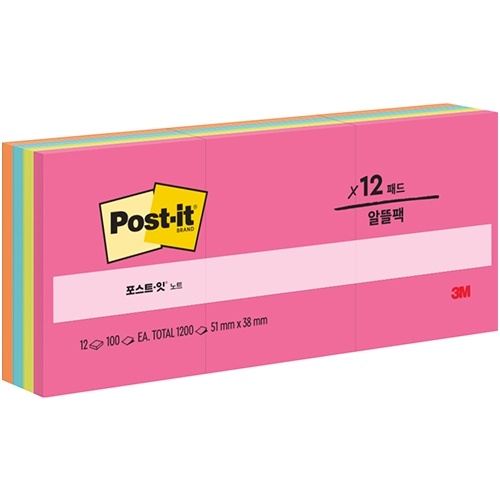 포스트잇 노트 653-12AN (팝티미스틱)