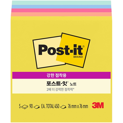 포스트잇 강한점착용 노트 654-5SSJOY (썸머조이)