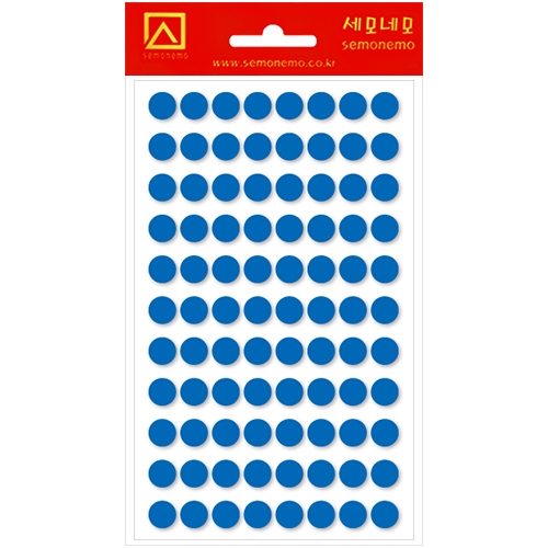 10-305B 원형스티커 파랑 (7매)