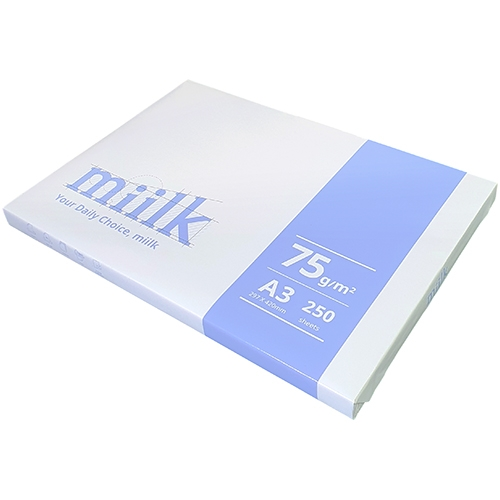 A3 밀크복사지 75g 1묶음 (250매)