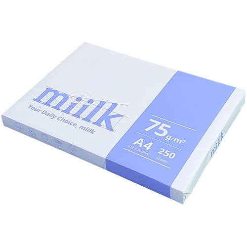 A4 밀크복사지 75g 1묶음 (250매)