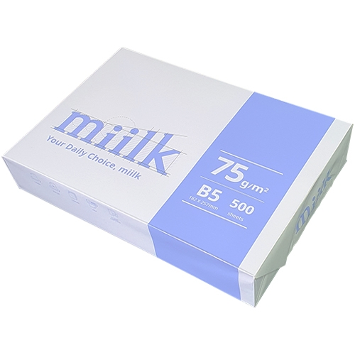 B5 밀크복사지 75g 1묶음 (500매)