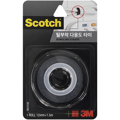 BS1215R 스카치 탈부착 다용도 타이 12mm X 1.5m