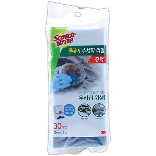 원데이 수세미 플러스 디스펜서용 리필 (강력/30입)