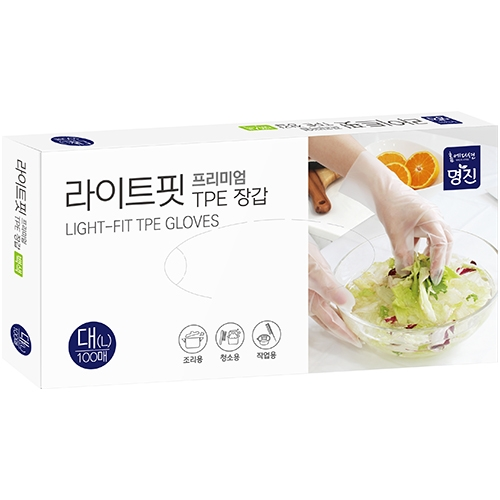 라이트핏 프리미엄 TPE 장갑 백색 (대/100매)
