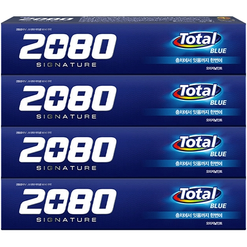 덴탈클리닉 2080 시그니처 토탈블루 치약 (125g/4입)