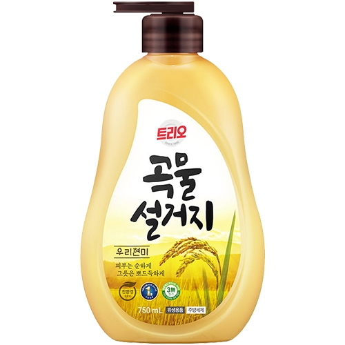 트리오 곡물설거지 우리현미 용기 750ml