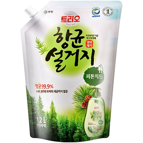트리오 항균설거지 피톤치드 파우치 1.2L