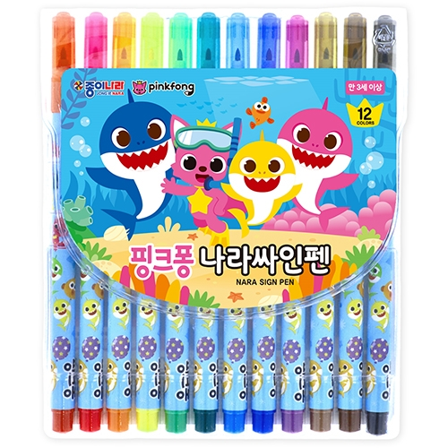 12색 핑크퐁 나라싸인펜