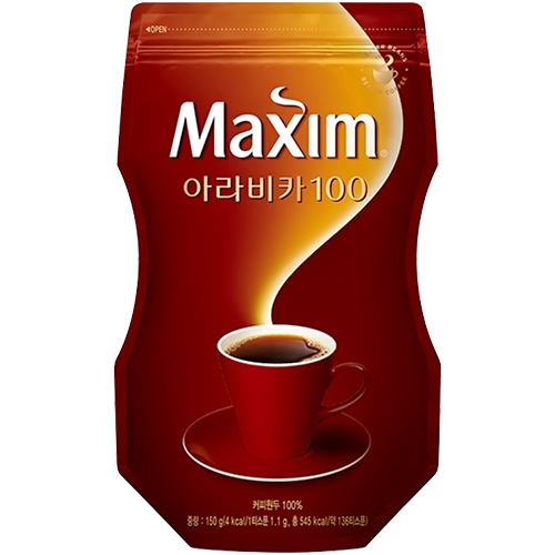 맥심 아라비카100 커피 150g (파우치)