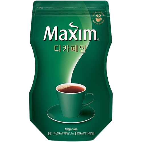 맥심 디카페인 커피 170g (파우치)