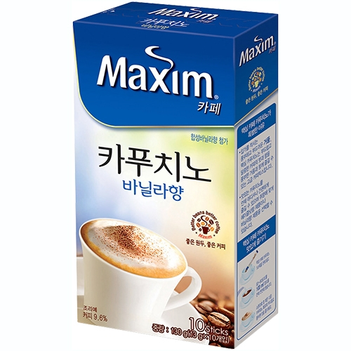 맥심 카페 카푸치노 바닐라향 10T