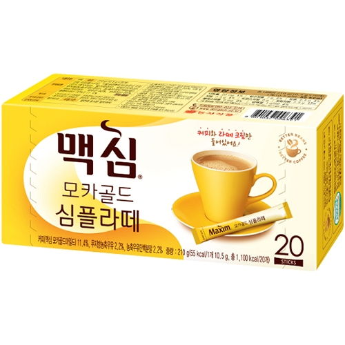 맥심 모카골드 심플라떼 커피믹스 20T