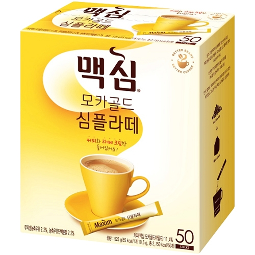 맥심 모카골드 심플라떼 커피믹스 50T