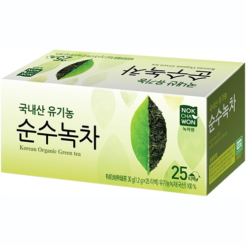 국내산 유기농 순수녹차 25T